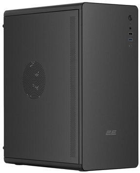 Корпус 2E Credo V500B без БЖ, 1xUSB3.0, 1х USB 2.0, 1xUSB Type-C, 1x120мм, VGA 310мм, ATX, чорний (2E-V500B) [110115]