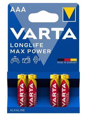 Батарейка Varta Longlife Max Power лужна AAA блістер, 4 шт (04703101404) [113967]