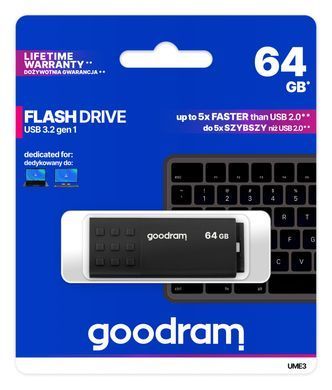 Флеш-накопичувач USB3.2 64GB Goodram UME3 Black (UME3-0640K0R11) [607089]