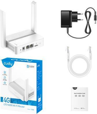 Маршрутизатор Cudy, N300 Wi-Fi 4G LTE Cat4 Mini Router (LT300) [403217]