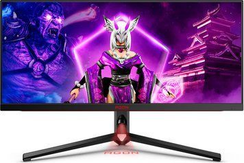 Монітор TFT 34" AOC AGON, WQHD, IPS, MiniLED, 170Гц, 1мс, 2xHDMI, 2xDP, USB-C, USB-hub, HAS, кол (AG344UXM) [400463]