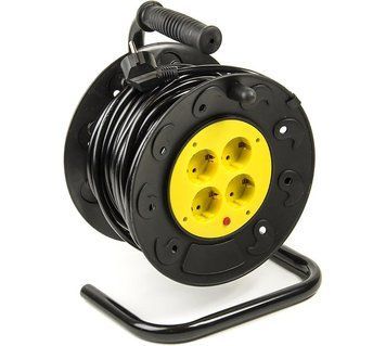 Фільтр живлення PowerPlant JY-2000/20 4 розетки, 20 м, чорний, на котушці (PPRA08M200S4) [620228]