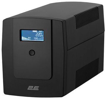 Джерело безперебійного живлення 2E DD1200, 1200VA/720W, LCD, RJ45, USB, 3xSchuko (2E-DD1200) [102979]