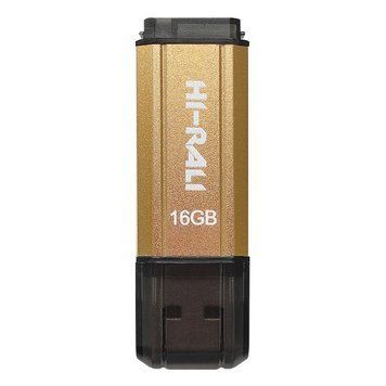 Флеш-накопичувач USB 16GB Hi-Rali Stark Series Gold (HI-16GBSTGD) [607267]