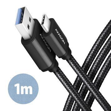 Кабель USB-C TO USB3.2 1M BLACK AXAGON (BUCM3-AM10AB) [503612]