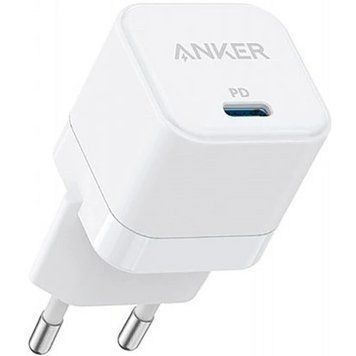 Мережевий зарядний пристрій Anker PowerPort III White, 20W USB Type-C (A2149G21) [603330]
