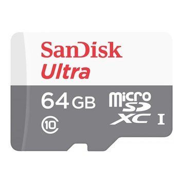 Карта пам'яті microSDXC (UHS-1) SanDisk Ultra 64Gb class 10 A1 (100Mb/s) (SDSQUNR-064G-GN3MN) [803676]