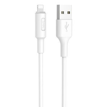 Кабель HOCO X25 USB to iP 2A, 1m, PVC, PVC connectors, White (6957531080114) [804706]