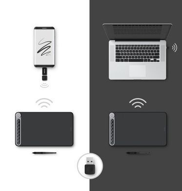 Графічний планшет Huion 10.5"x6.5", USB-C, чорний (Q620M) [112666]