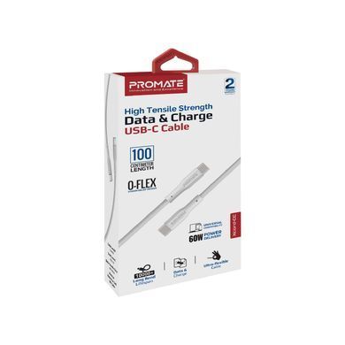 Кабель Promate xCord-CC USB Type-C - USB Type-C (M/M), 1 м, White (xcord-cc.white) [604061]
