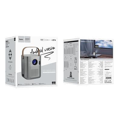 Проектор HOCO DT4 Wi-Fi 2.4/5 ГГц Smart full autofocus projector (720P Android version) EU (6942007645126) [803248]