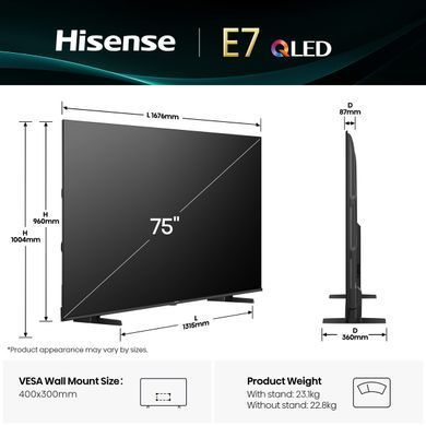 LED-телевізор Hisense 75E7Q (20016418) [201801]