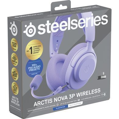 Ігрова гарнітура SteelSeries Arctis Nova 3P Wireless MultiPlatform Lavender (61692) [403549]