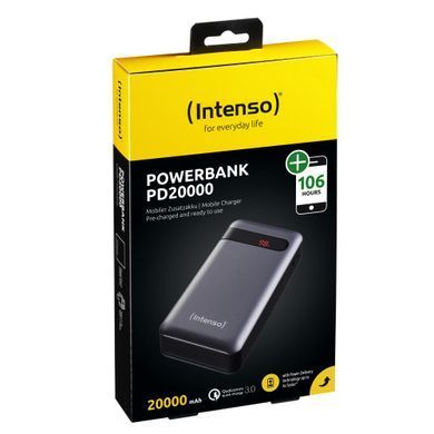 Портативний зарядний пристрій USB 20000MAH QC3.0 ANTHRACITE PD20000 INTENSO (7332354) [503558]