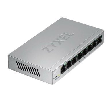 Комутатор ZYXEL GS1200-8 (8xGE, метал, настільний, безшумний, WebSmart) (GS1200-8-EU0101F) [609691]