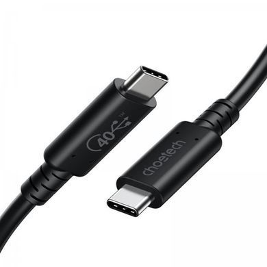 Кабель Choetech USB Type-C - USB Type-C (M/M), 0.8 м, Black (XCC-1028-BK) [619395]