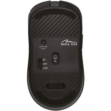 Мишка Media-Tech, бездротова Bluetooth+2.4G, 3200dpi., 5кн., Silent, чорна (MT1124) [405172]