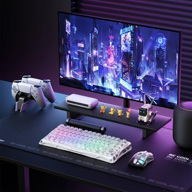 Клавіатура механічна GravaStar Mercury K1 Lite 80keys, GravaStar x BSUN Grey, BT/WL/USB, RGB, Crystal Aurora (GSK1LITE_XTAL_AUROA) [114392]