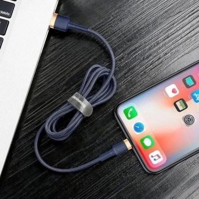 Кабель Baseus cafule Cable USB For iP 2.4A 1m Gold+Blue (CALKLF-BV3) [804378]