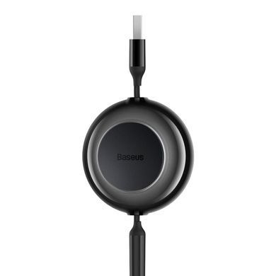 Кабель Baseus Free2Draw Retractable Crystal Fast Charging Data Cable USB to M+L+C 3.5A 1.1m Cluster Black (P10368700111-02) [802608]
