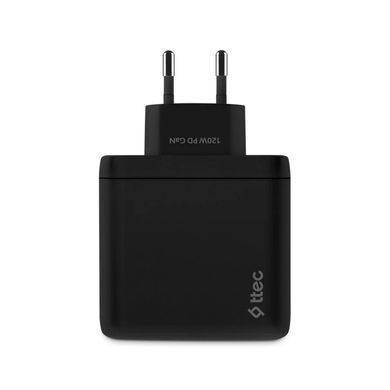 Мережевий зарядний пристрій Ttec SmartCharger Trio GAN 2хUSB-C/USB-A /120Вт Black (2SCG04S) [603278]