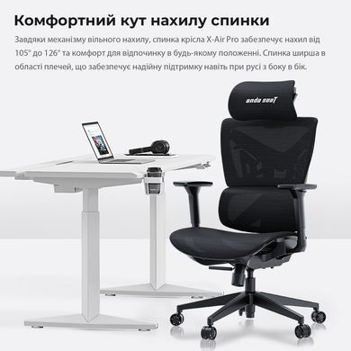 Крісло для геймерів Anda Seat X-Air Mega Size XL Mesh Gray Twilight (AD-WY-01-GGSP) [619249]