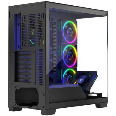 Корпус Modecom VOLCANO STELLAR ARGB MIDI 5x120mm fans BLACK без БЖ ATX (AT-STELLAR-5F-ARGB-10) [403291]