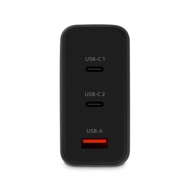 Мережевий зарядний пристрій Ttec SmartCharger Trio GAN 2хUSB-C/USB-A /120Вт Black (2SCG04S) [603278]