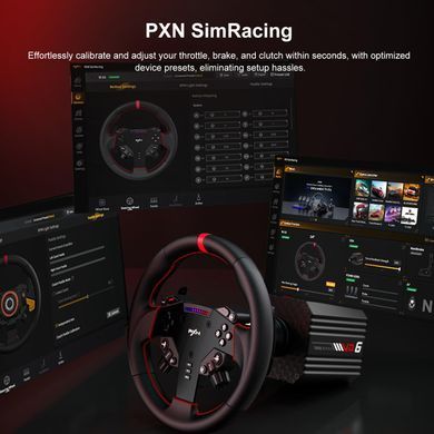 Кермо і педалі PXN VD6 Bundle for PC, 19кн., подв. педалі,кермо WAS 280мм (PXN-VD6 Bundle EU) [405565]