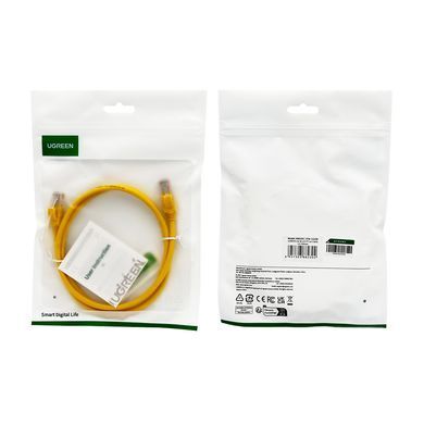 Мережевий кабель UGREEN Cat 5e U/UTP Lan Cable 1m (Yellow) (UGR-11230) [805467]
