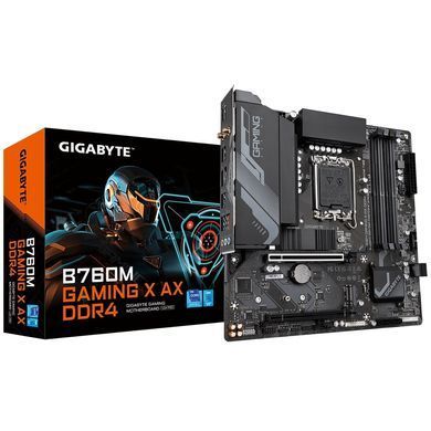 Материнська плата GIGABYTE B760M GAMING X AX s1700 B760 4xDDR5 M.2 HDMI DP Wi-Fi BT mATX (B760M_GAMING_X_AX) [109117]