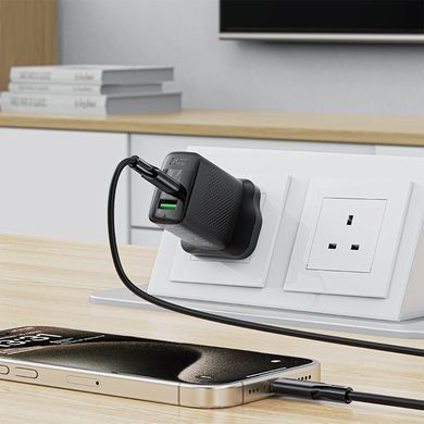 Кабель USB 2.0 Type-C M-M, 1.2 м, 60W silicone C17-03 Black Acefast (6974316284161) [404587]