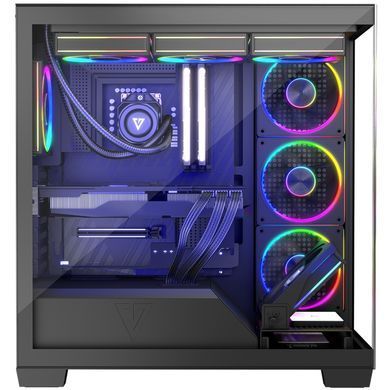 Корпус Modecom VOLCANO STELLAR ARGB MIDI 5x120mm fans BLACK без БЖ ATX (AT-STELLAR-5F-ARGB-10) [403291]