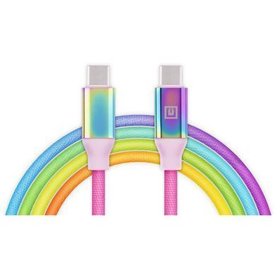 Кабель REAL-EL Premium USB Type-C - USB Type-C (M/M), 1 м, Rainbow (EL123500053) [604050]