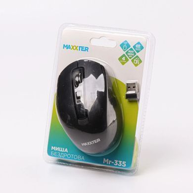 Миша бездротова Maxxter Black (Mr-335) [606371]