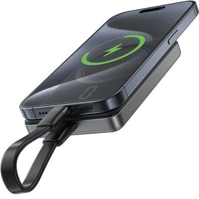 УМБ Acefast Magnetic Wireless 10000mAh 20W PD,QC 3.0, QI 15W M12 Black (6974316283393) [402212]