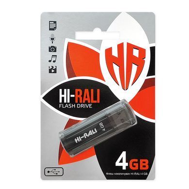 Флеш-накопичувач USB 4GB Hi-Rali Stark Series Black (HI-4GBSTBK) [607141]