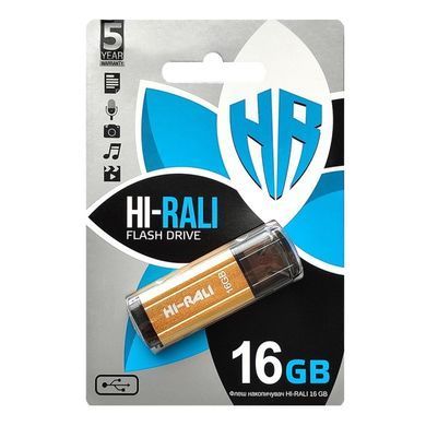 Флеш-накопичувач USB 16GB Hi-Rali Stark Series Gold (HI-16GBSTGD) [607267]