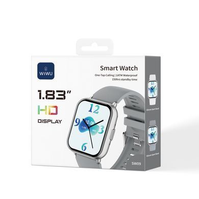 Смарт-годинник WIWU Smart Watch SW09 Silver (6976975619568) [806482]