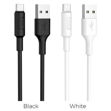 Кабель HOCO X25 USB to Type-C 2A, 1m, PVC, PVC connectors, White (6957531080152) [802239]