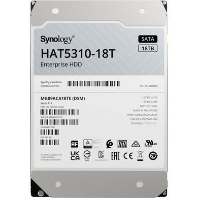 Жорсткий накопичувач SATA 18TB 7200RPM 6GB/S 512MB SYNOLOGY (HAT5310-18T) [111674]