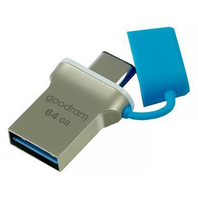 USB Flash GoodRAM 64GB USB 3.0/Type-C ODD3 Metal, Retail (ODD3-0640B0R11) [403911]