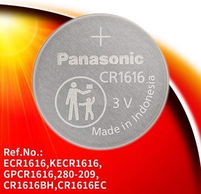 Батарейка Panasonic літієва CR1616 блістер, 5 шт. (CR-1616/5BE) [115324]