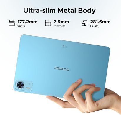 Планшет Doogee T36 12"90Hz FHD+ /8GB/256GB/ T620 /8800mAh/ 13+8Мп / LTE / Blue (T36_BL) [400765]
