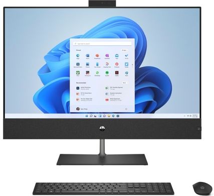 HP Комп'ютер персональний моноблок Pavilion 31.5" UHD IPS, Intel i7-13700T, 32GB, F1TB, NVD3050-4, WiFi, кл+м, DOS, чорний (A45E5EA)