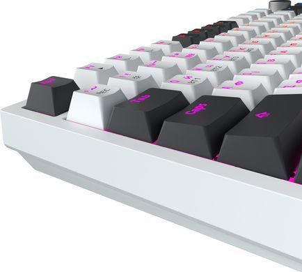Клавіатура бездротова GamePro Asgard Valhalla QLAB Sakura Switch White With Display (MK160-W-D-QS-PRO) [619470]