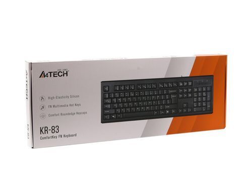 Клавiатура A4tech KR-83 Black (KR-83 USB (Black)) [611300]