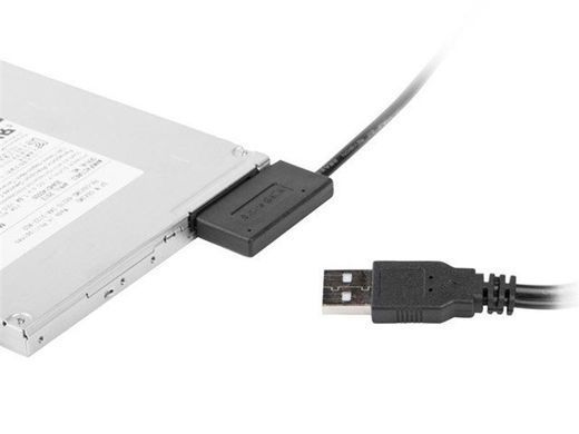 Адаптер Cablexpert USB - Slim SATA II (M/M), 0.5 м, чорний (A-USATA-01) [603596]