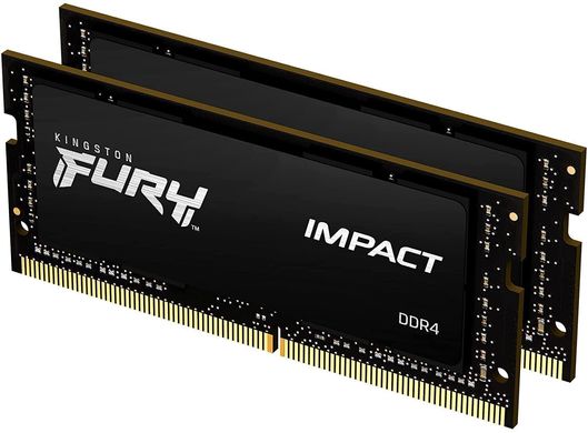 Пам'ять ноутбука Kingston DDR4 16GB KIT (8GBx2) 3200 FURY Impact (KF432S20IBK2/16)