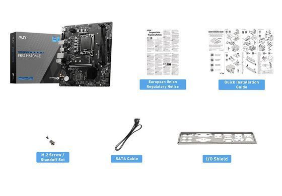 Материнcька плата MSI PRO H610M-E s1700 H610 2xDDR5 M.2 HDMI D-Sub mATX (911-7D48-070) [109265]